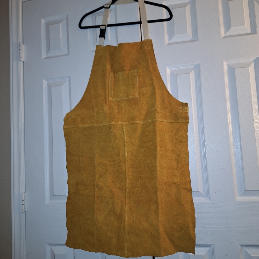 Tan Suede Leather One Pocket Apron